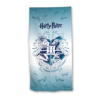 Harry Potter Hogwarts Crest Light Blue Polyester Beach Towel