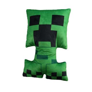 Minecraft Creeper Shaped Velour Throw Pillow