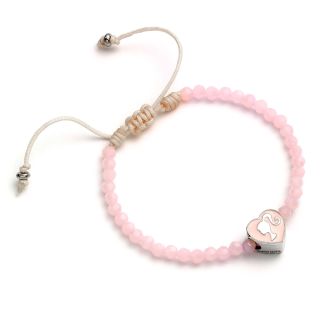 Barbie™️ Pink Bead Friendship Bracelet with Heart Shaped Bead