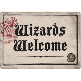 Harry Potter Wizards Welcome Small Tin Sign