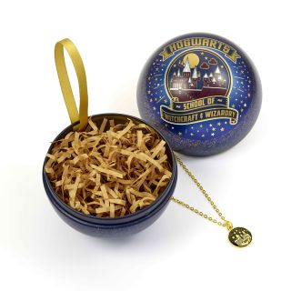 Harry Potter Hogwarts Holiday Tree Ornament with Necklace 