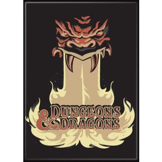 Dungeons and Dragons Monster Fire Logo 3.5 x 2.5 Magnet