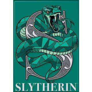 Harry Potter Slytherin Illustrated 3.5 x 2.5 Magnet 