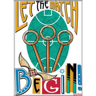 Harry Potter Quidditch Match Illustrated 3.5 x 2.5 Magnet 