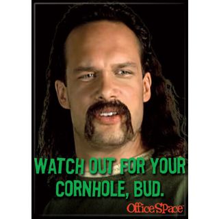 Office Space Lawrence Cornhole 3.5 x 2.5 Magnet