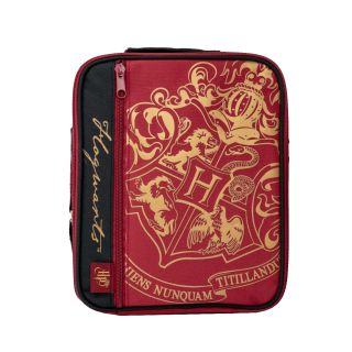 Harry Potter Deluxe 2 Pocket Lunch Bag Burgundy - Crest