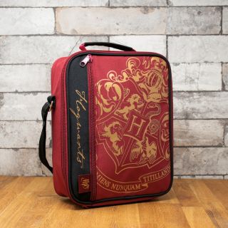Harry Potter Deluxe 2 Pocket Lunch Bag Burgundy - Crest