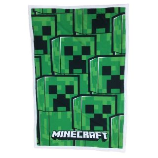Minecraft Creeper Heads Sherpa Fleece Blanket