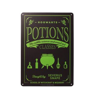 Harry Potter Hogwarts Potion Classes 8.25" x 6"  Tin Sign