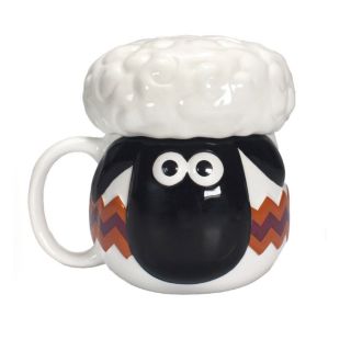 Shaun The Sheep Shaped Mug With Removable Lid