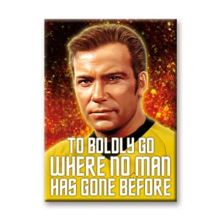 Star Trek Captain Kirk Boldly Go Art Magnet 