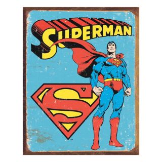 Superman 12.5 in X 16 in Metal Sign