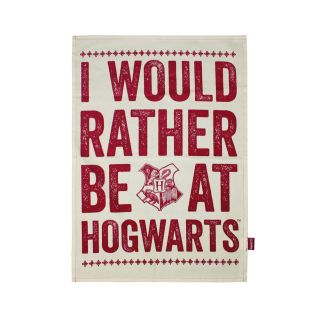 Harry Potter I'd Rather Be At Hogwarts Recycled Cotton Dish Towel