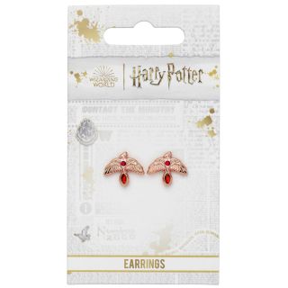 Harry Potter Fawkes Rose Gold Plated Stud Earrings | Carat Shop
