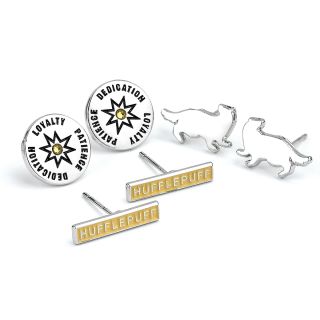 Harry Potter Hufflepuff Set of 3 Stud Earrings