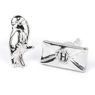 Harry Potter Silver Plated Hedwig & Letter Silver Plated Stud Earrings