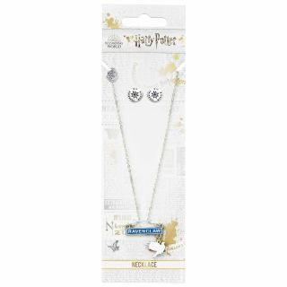 Harry Potter Ravenclaw Bar Necklace and Stud Earring Set