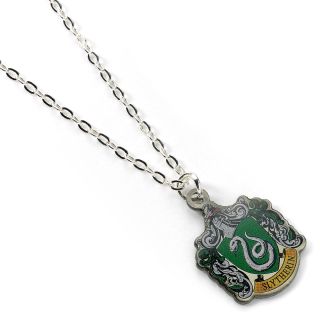 Harry Potter Slytherin Crest Silver Plated Necklace