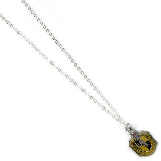 Harry Potter Hufflepuff Crest Silver Plated Slider Necklace
