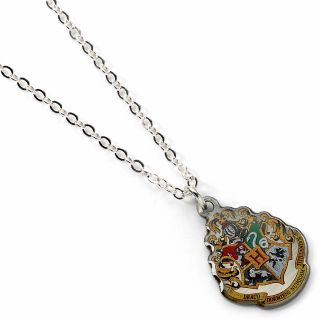 Harry Potter Hogwarts Crest Silver Plated Necklace