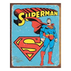 Superman 12.5 in X 16 in Metal Sign