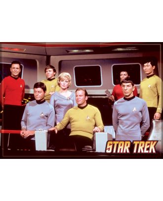 Star Trek Classic Crew On Bridge Fridge Magnet 