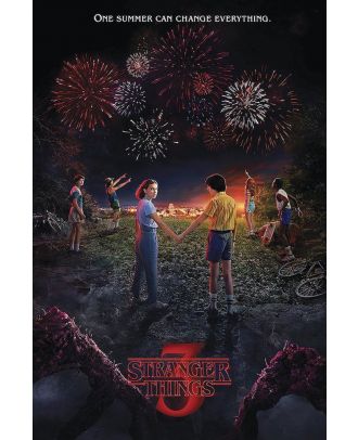 Stranger Things 3 Fireworks 24x36 Poster