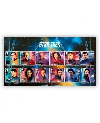 Star Trek Royal Mail Postage Stamps Character Set