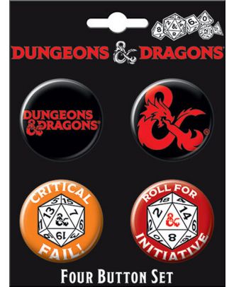 Dungeons and Dragons Four Button Carded Set 1
