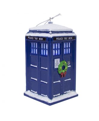 Doctor Who TARDIS With Wreath Holiday Ornament