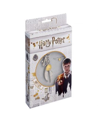 Harry Potter Golden Snitch Keychain and Pin Badge Set