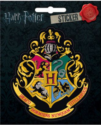 Harry Potter Hogwarts Crest 4 x 4 1/2 Inch Sticker