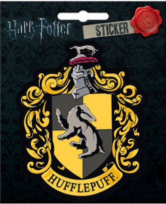 Harry Potter Hufflepuff Crest 4 x 4 1/2 Inch Sticker