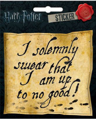 Harry Potter I Solemnly Swear 4 x 4 1/2 Inch Sticker