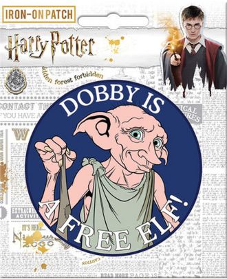 Harry Potter Dobby is a Free Elf Iron On Patch