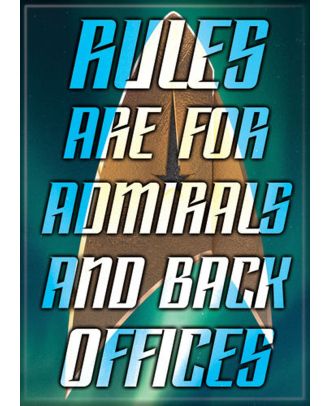 Star Trek Discovery Rules  2 1/2 in. x 3 1/2 in Magnet 