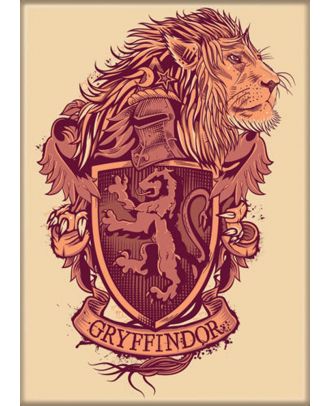 Harry Potter Gryffindor Crest Art 3x2 Magnet 