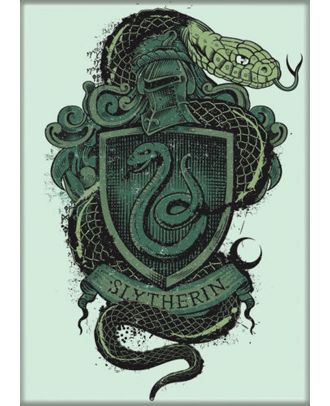 Harry Potter Slytherin Crest Art 3x2 Magnet 