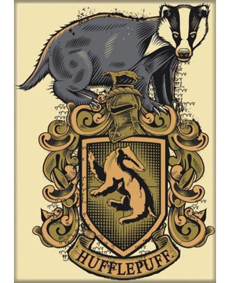 Harry Potter Hufflepuff Crest Art 3x2 Magnet 