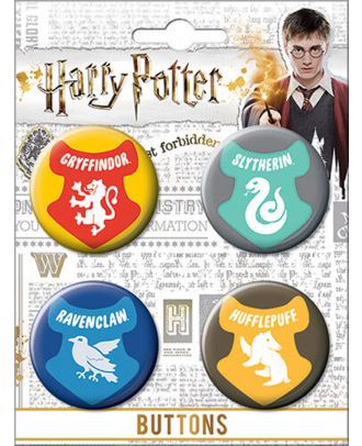Harry Potter Charms House Crests Button Set