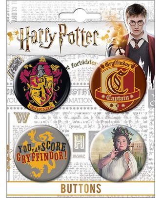 Harry Potter Gryffindor Carded Button Set