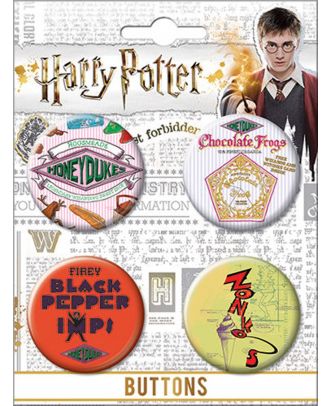 Harry Potter Hogsmeade Carded Button Set