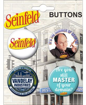 Seinfeld TV Show Carded Button Set 1 
