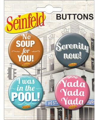 Seinfeld TV Show Carded Button Set 2 