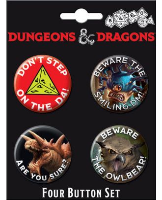 Dungeons and Dragons Four Button Carded Set 3
