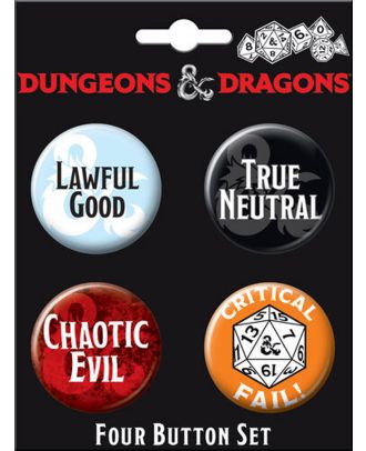 Dungeons and Dragons Four Button Carded Set 4