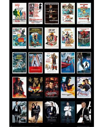 James Bond 25 Bond Films 24x36 Poster