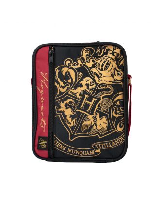 Harry Potter Deluxe 2 Pocket Lunch Bag Black - Crest