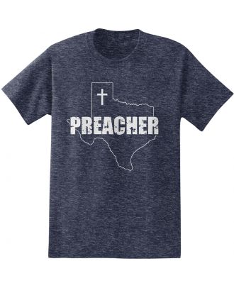 Preacher Texas One Heathered Blue Adult T-Shirt