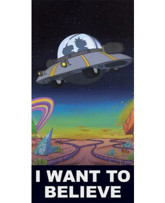 Rick and Morty I Want To Believe 12x24 Poster